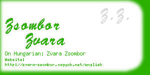 zsombor zvara business card